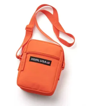 Japanese magazine gift X-girl Orange small crossbody bag with zipper