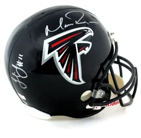 Julio Jones & Matt Ryan Signed Atlanta Falcons Riddell Full Size NFL Helmet