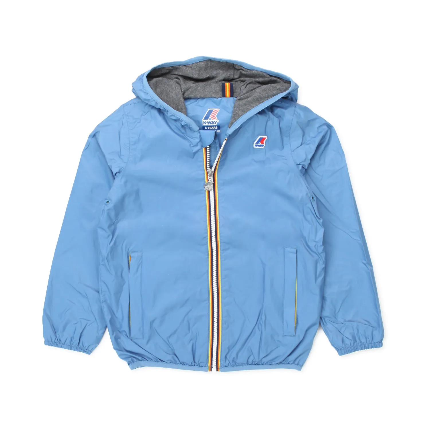 K-Way Jacques Nylon Jersey Light Blue Jacket For Baby And Junior