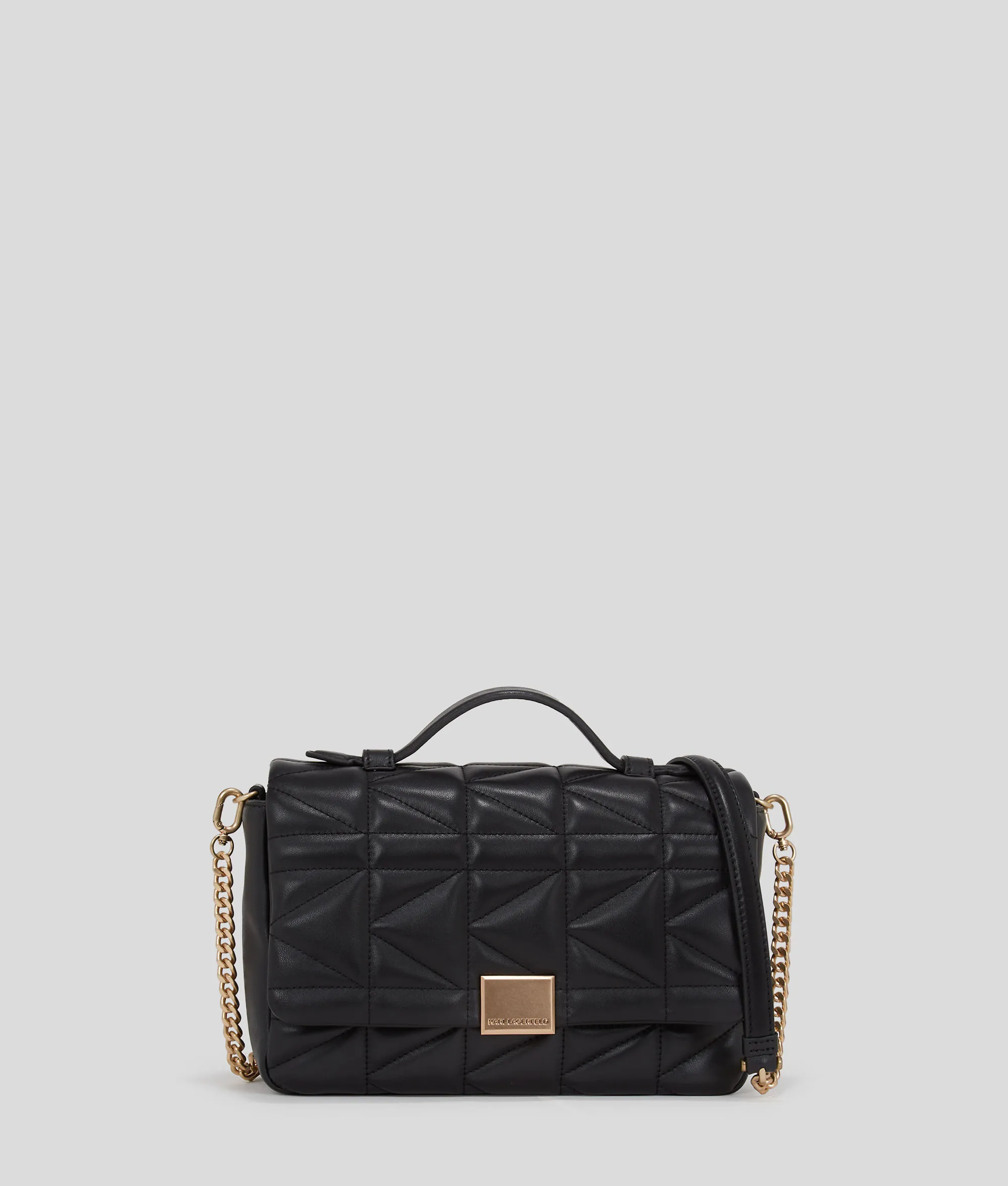 Karl Lagerfeld, K/kuilt Crossbody Top Handle Bag, Woman, Black, Size: One size