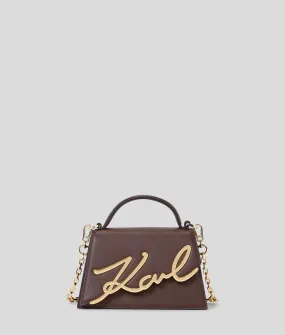 Karl Lagerfeld, K/signature Small Crossbody Bag, Woman, Dark Chocolate, Size: One size