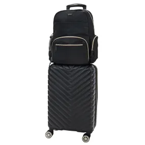 Kenneth Cole Reaction Madison Square 8-Wheel Expandable Luggage & Sophie Backpack 2-Piece Bundle (20 Carry-On & Backpack)  