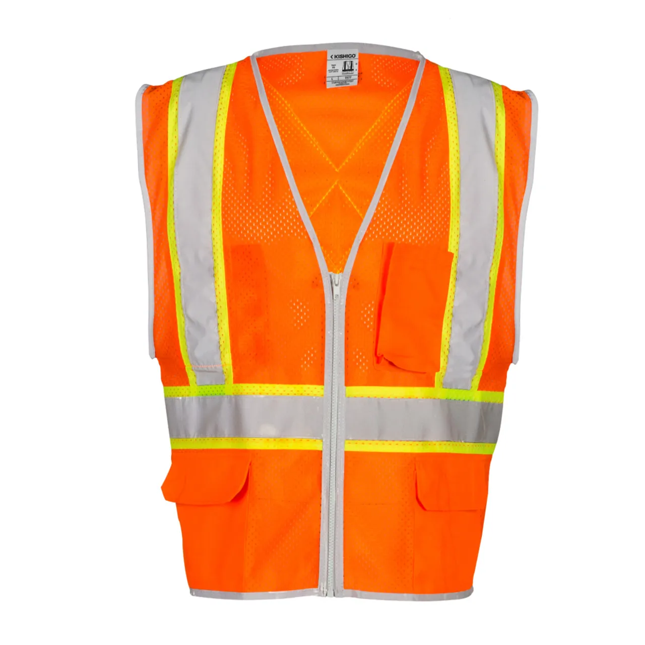 Kishigo Premium Brilliant Series X-Back Dual Compliant Vest 1576 Lime | 1577 Orange