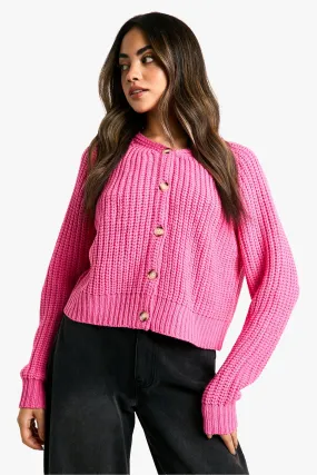 Knitted Button Through Cardigan