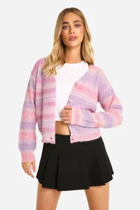 Knitted Striped Lightweight Cardigan