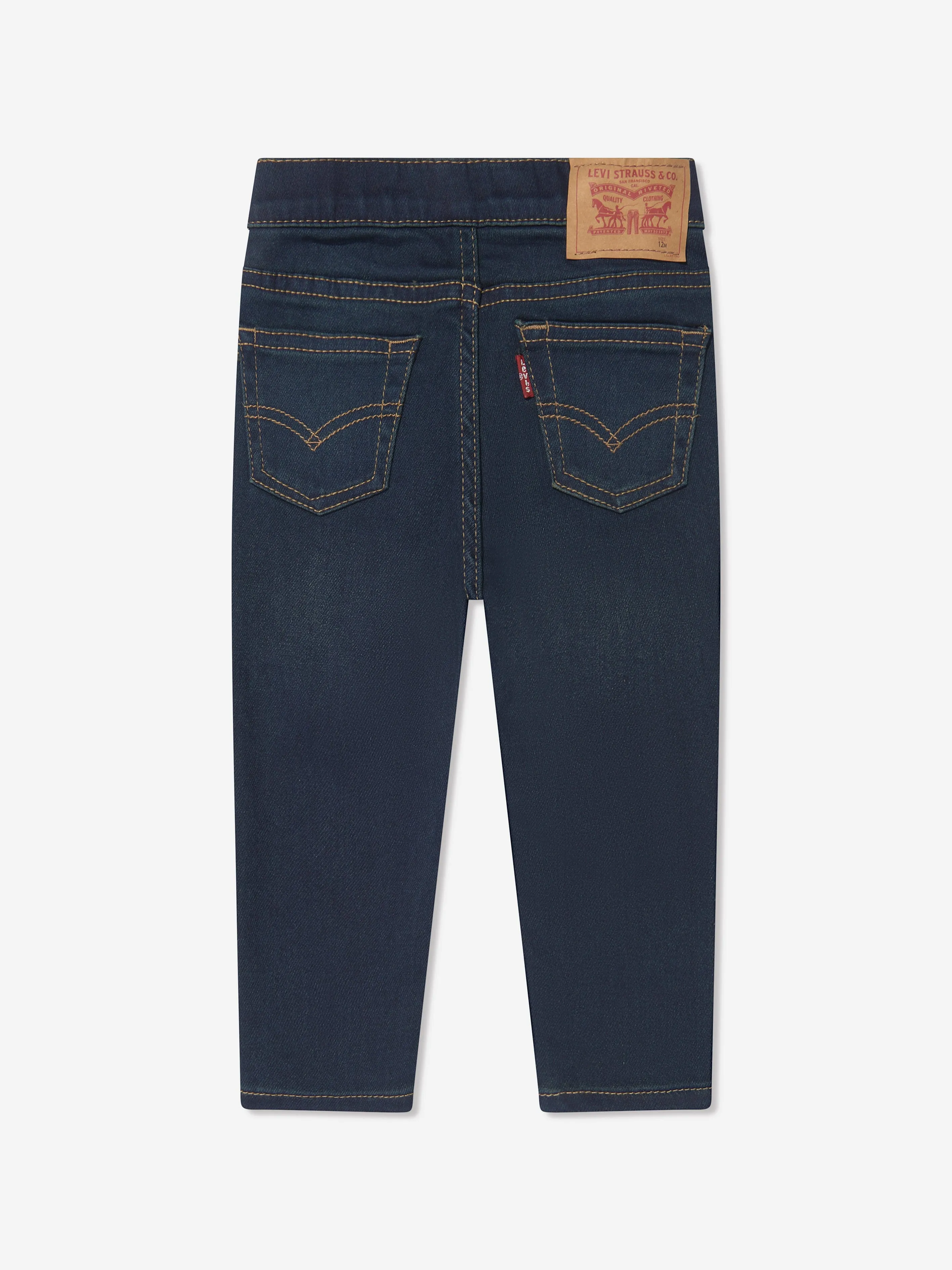 Levi's Wear Baby Boys Skinny Dobby Pull On Jeans in Blue