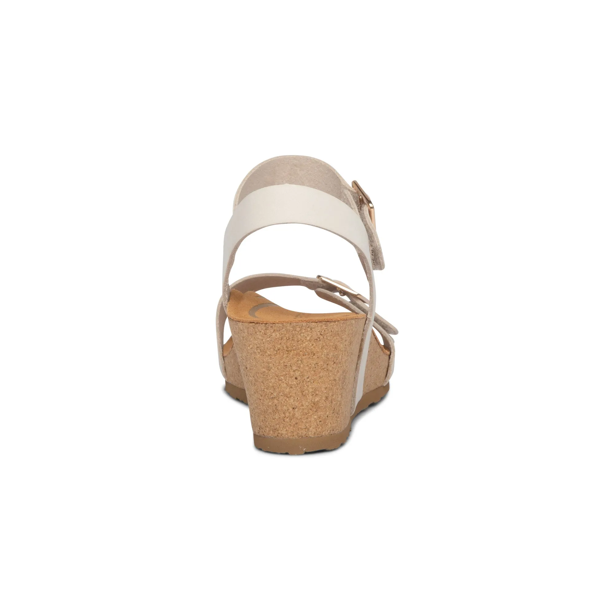 Lexa Quarter Strap Wedge Sandals Ivory