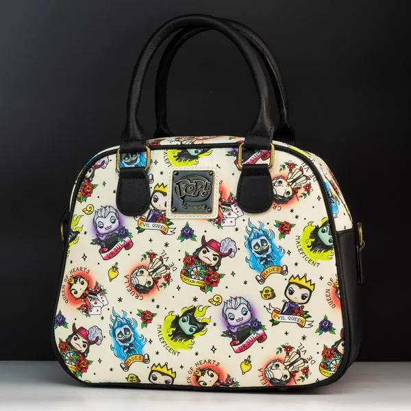 Loungefly x Disney Villains Tattoo All Over Print Crossbody Bag