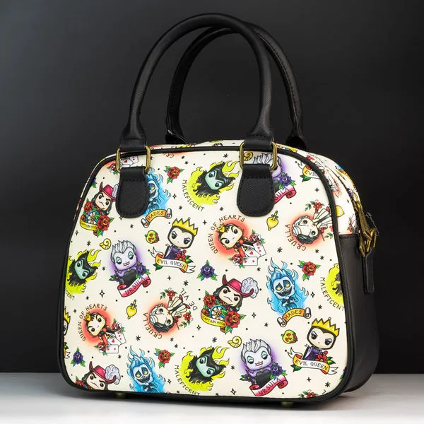 Loungefly x Disney Villains Tattoo All Over Print Crossbody Bag