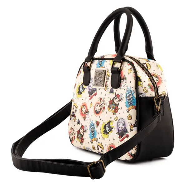 Loungefly x Disney Villains Tattoo All Over Print Crossbody Bag