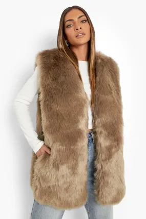 Luxe Paneled Faux Fur Vest