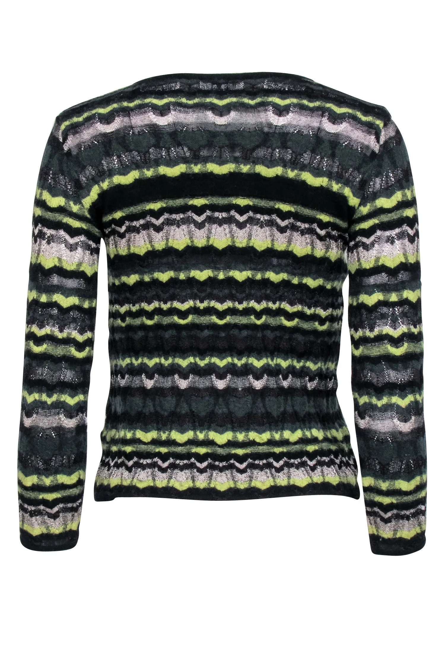 M Missoni - Lime Green & Dark Blue Sweater w/ Bows Sz S