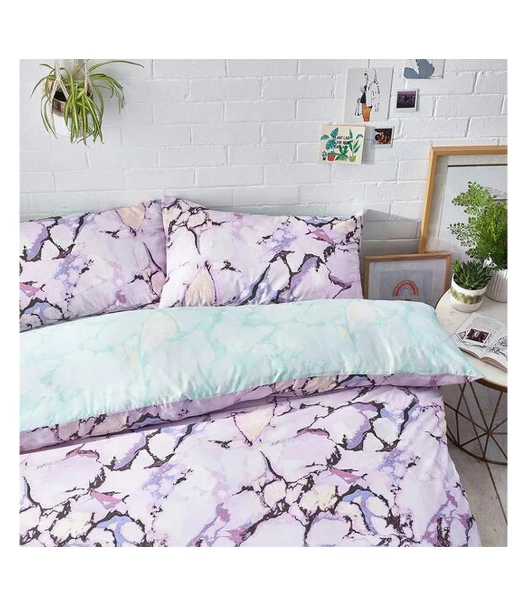 Marble duvet cover set pastel purple Style Lab