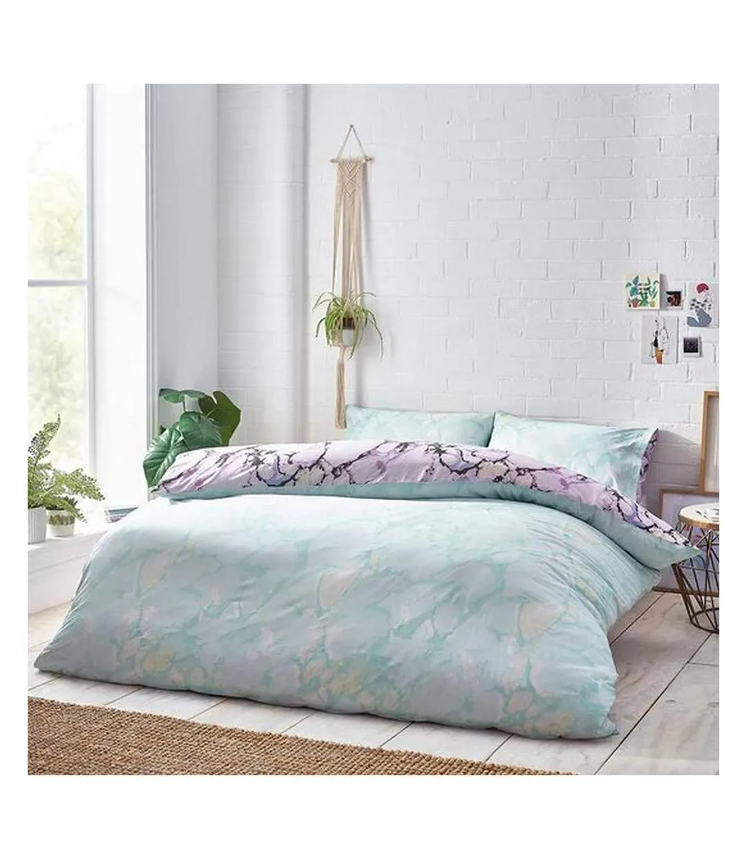 Marble duvet cover set pastel purple Style Lab