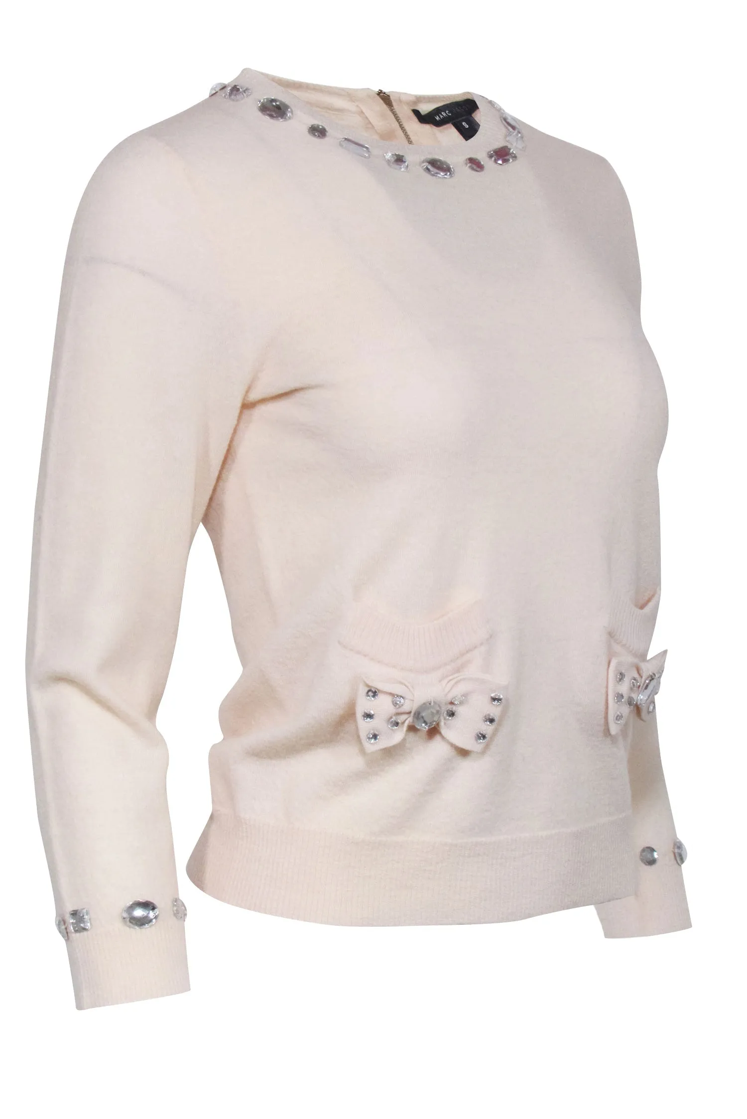 Marc Jacobs - Ivory Wool Jewel Detail Sweater Sz S