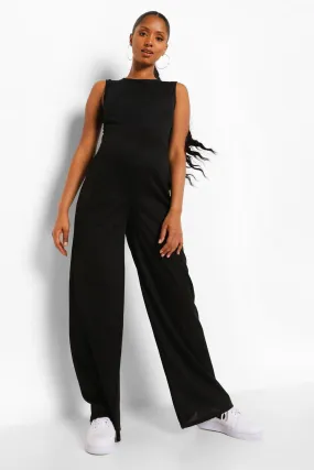 Maternity Rib Over Bump Wide Leg Pants