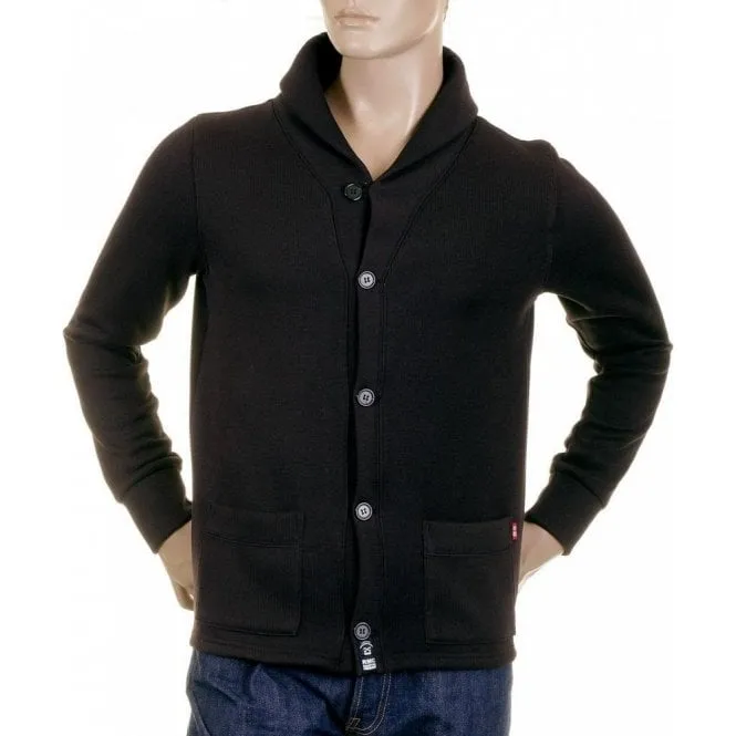 Mens Heavy Gauge Button up Regular Fit Jacket with Black Collar