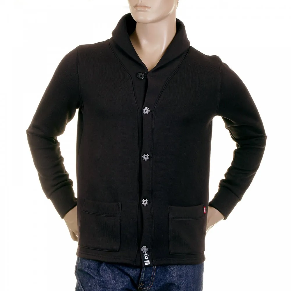 Mens Heavy Gauge Button up Regular Fit Jacket with Black Collar