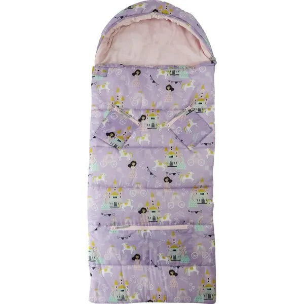 Mimish Sleep-N-Pack Packable Sleeping Bag, Little Kid 3-6 yrs - Princesses