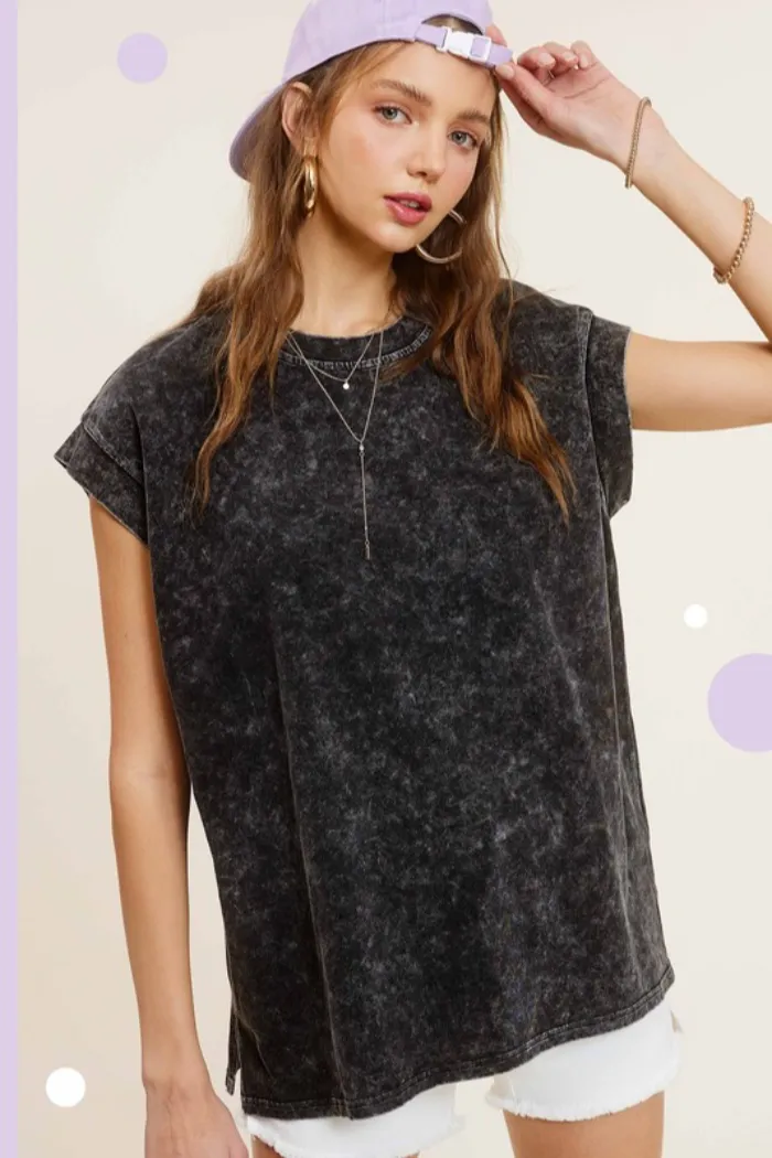 Mineral Washed Sleeveless Top