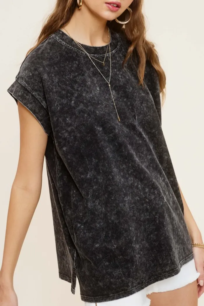 Mineral Washed Sleeveless Top