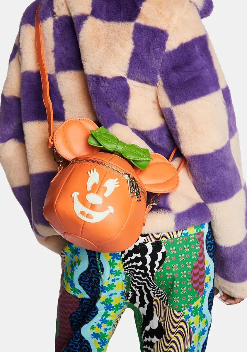 Minnie Mouse Glow in the Dark Pumpkin Crossbody Bag-