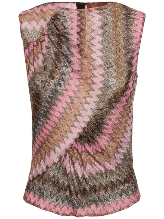 Missoni   Chevron lurex sleeveless top 