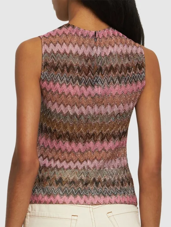 Missoni   Chevron lurex sleeveless top 