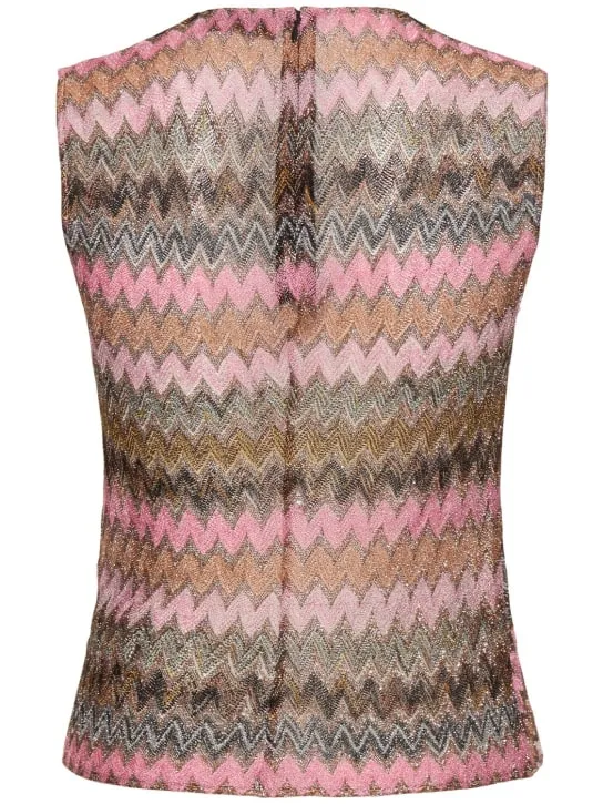 Missoni   Chevron lurex sleeveless top 