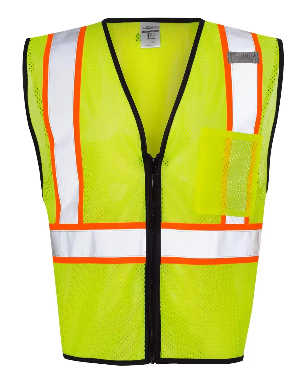 ML Kishigo 1527-1528 Economy Vest with Contrast Zipper Front SKU: 1527-1528