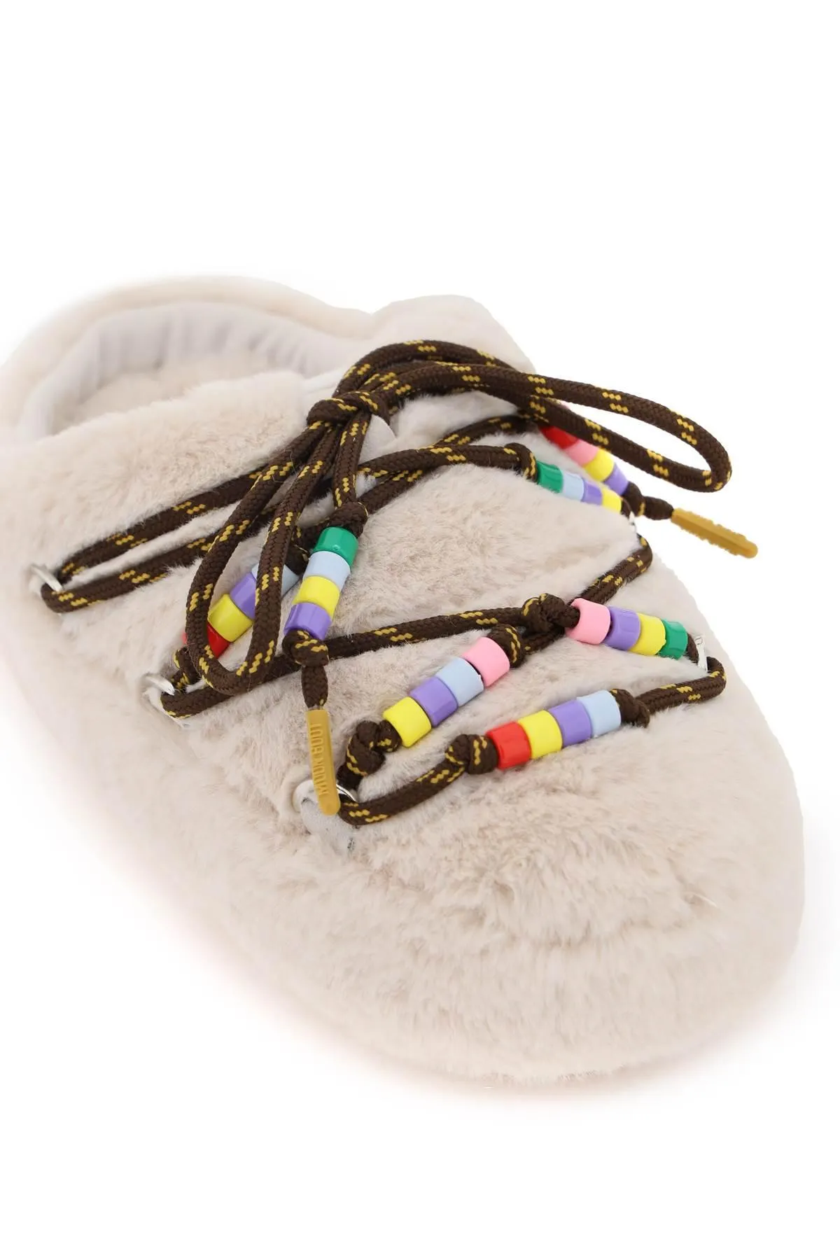 Moon Boot    Moon Boot Faux Fur Mules With Beads