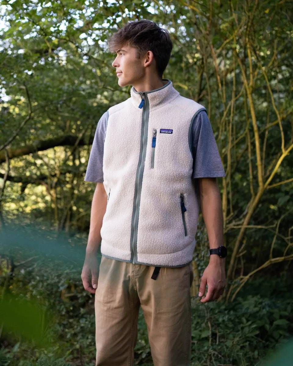 M's Retro Pile Vest - Dark Natural