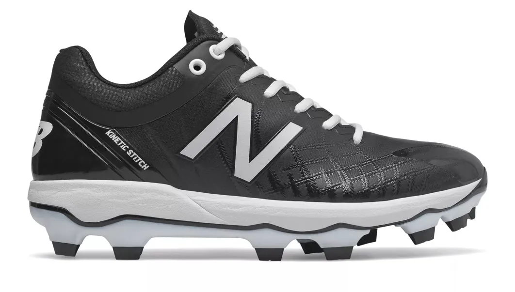 New Balance 4040v5 Adult Molded Cleat - Black/White (PL4040K5)