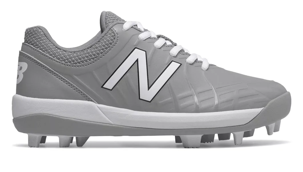 New Balance 4040v5 Youth Molded Cleats - Grey/White (J4040TG5)