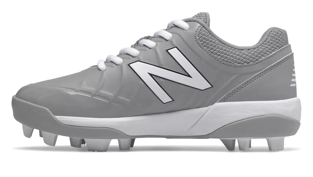 New Balance 4040v5 Youth Molded Cleats - Grey/White (J4040TG5)