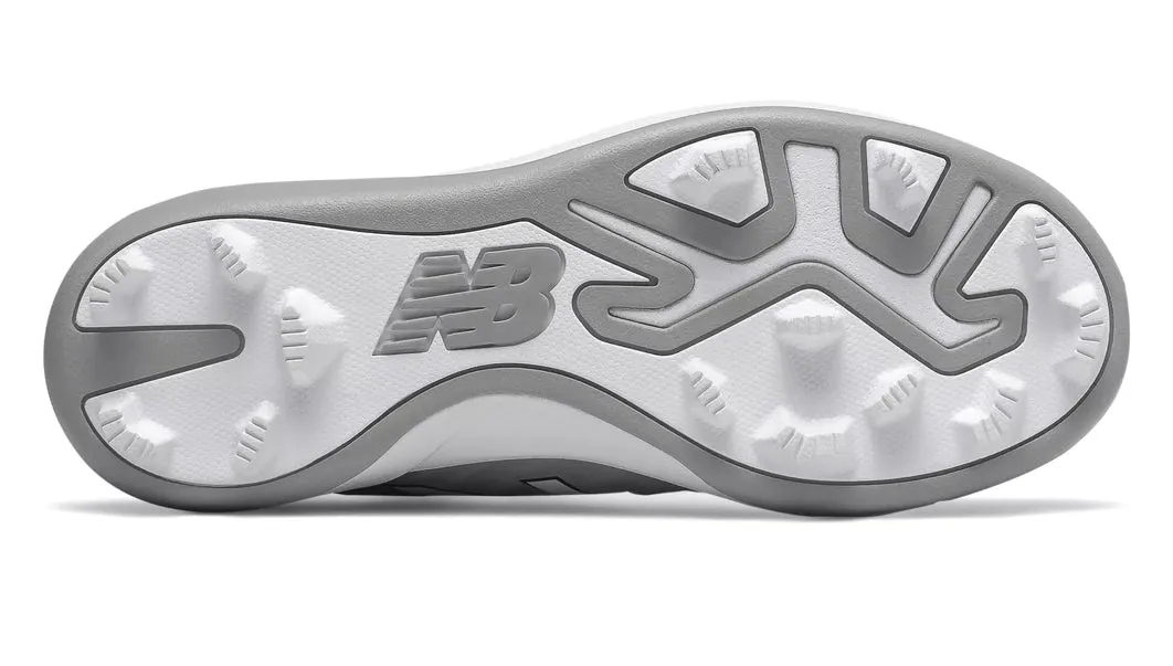 New Balance 4040v5 Youth Molded Cleats - Grey/White (J4040TG5)