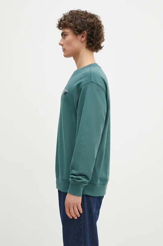 New Balance cotton sweatshirt men's green color smooth MT41547NUS