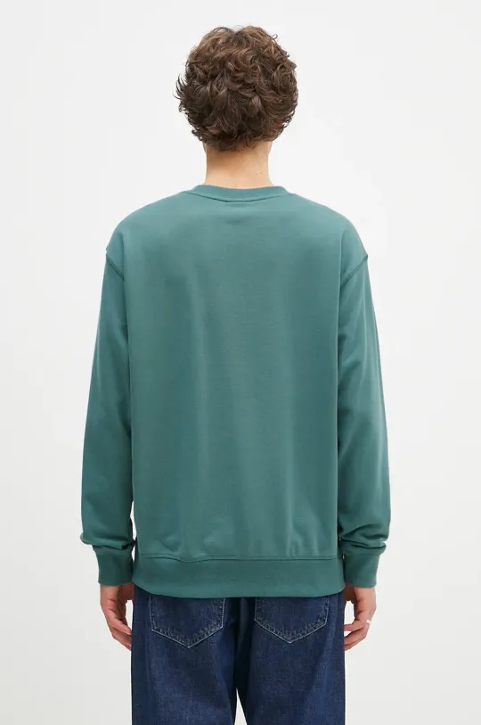 New Balance cotton sweatshirt men's green color smooth MT41547NUS