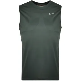 Nike Training Dri Fit Logo Vest T Shirt Green