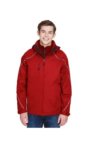 North End 88196 Men's Angle 3-in-1 Jacket with Bonded Fleece Liner