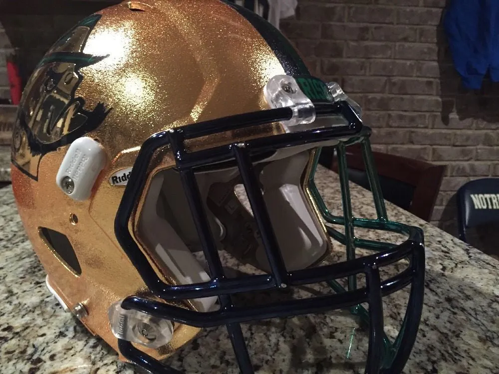 Notre Dame Football 2015 Shamrock Series Game Used Worn Helmet #5