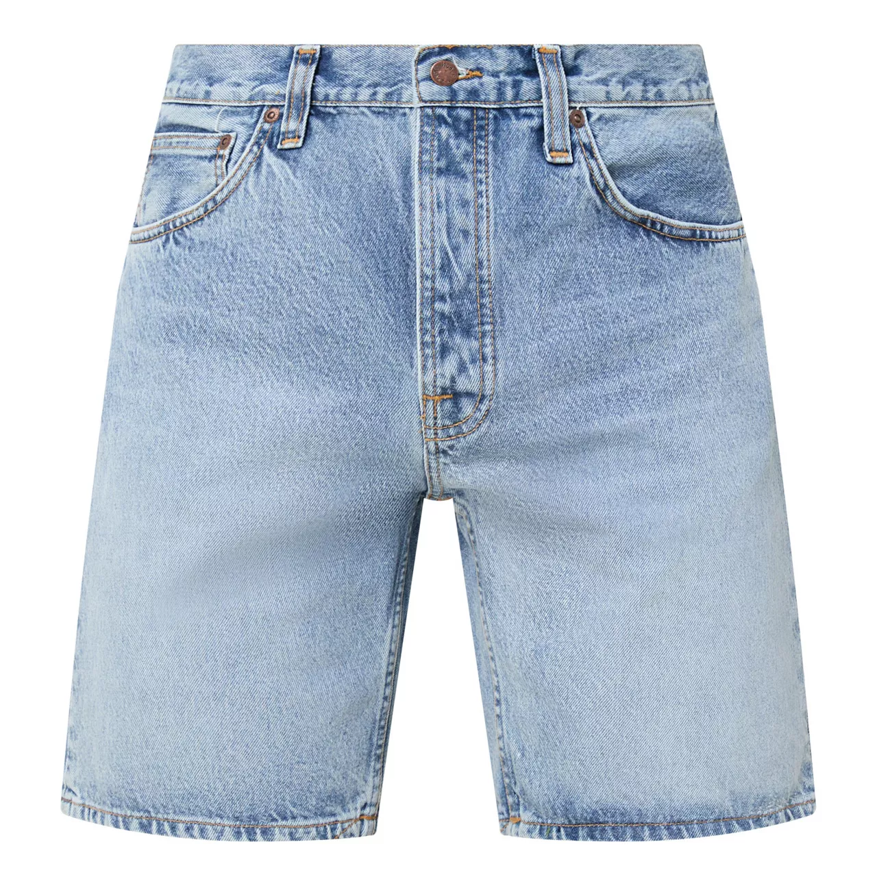 NUDIE JEANS The Sustainable Edit Seth Wide-Leg Denim Shorts - Seasalt