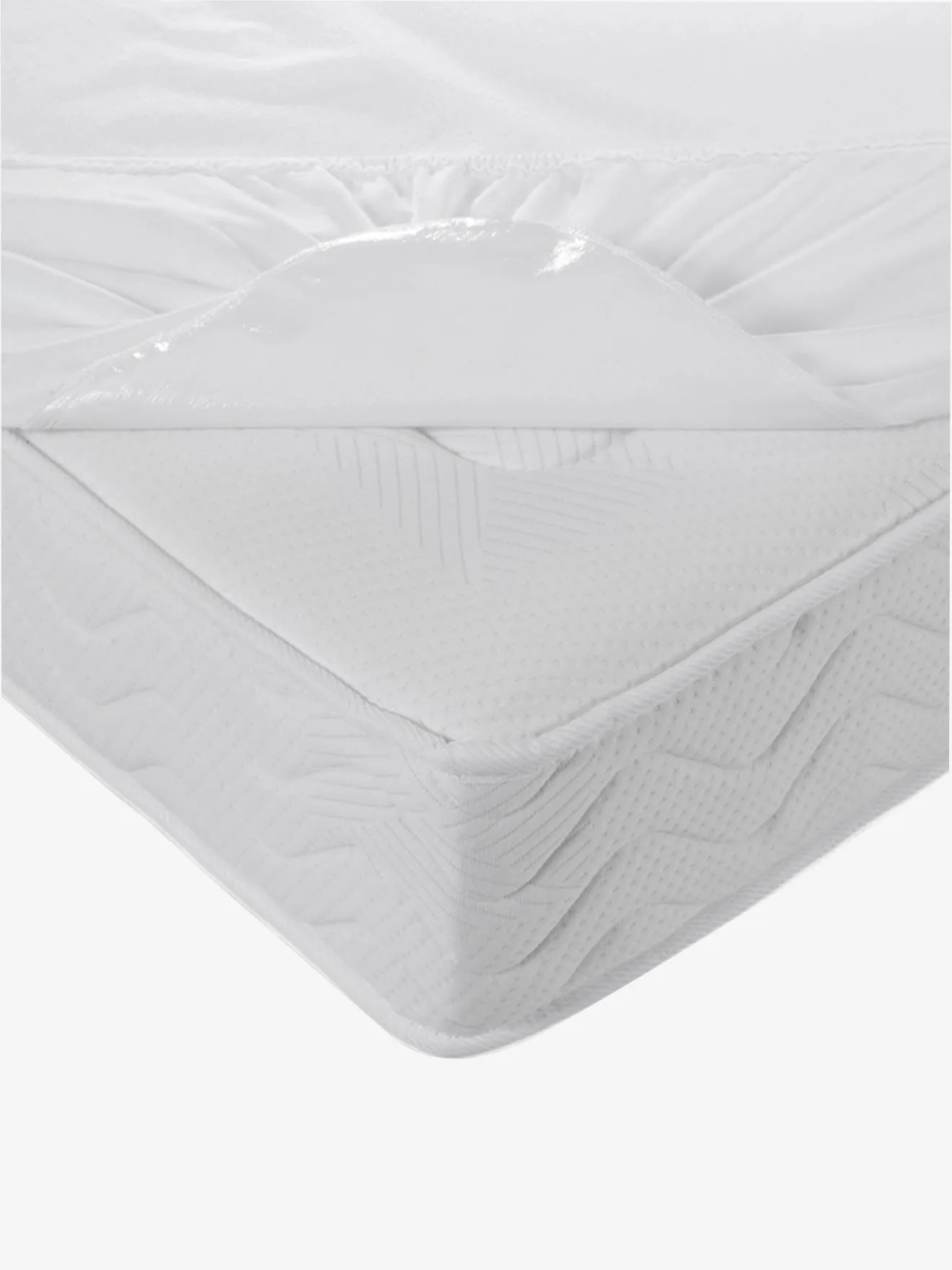 Pack of 2 Ultra-Absorbing Microfibre Mattress Protectors - white