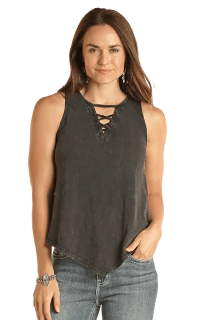 Panhandle Women's Black Sleeveless Tank Top WLWT20R1DS