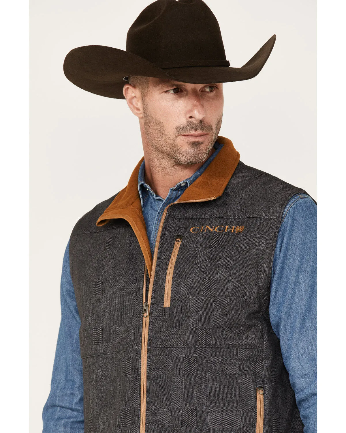 Product Name:  Cinch Men's Herringbone Concealed Carry Zip-Front Softshell Vest