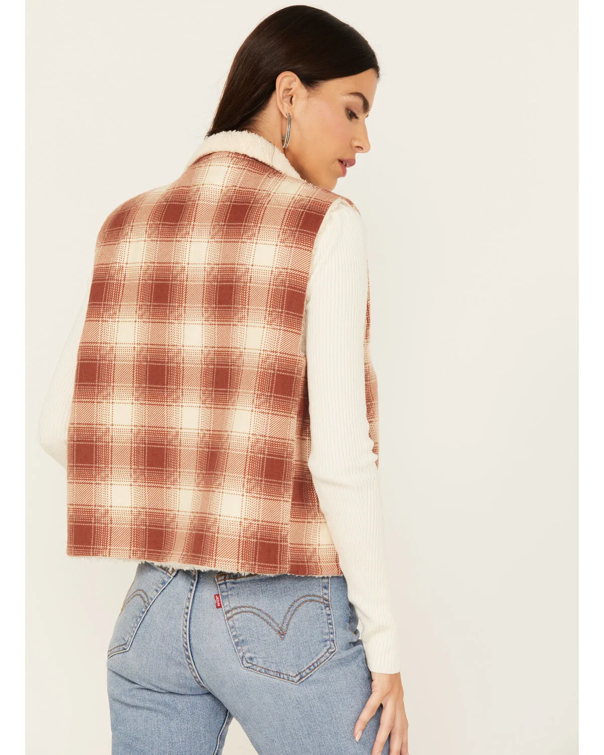 Product Name:  Cleo + Wolf Women's Alice Reversible Sherpa and Plaid Vest