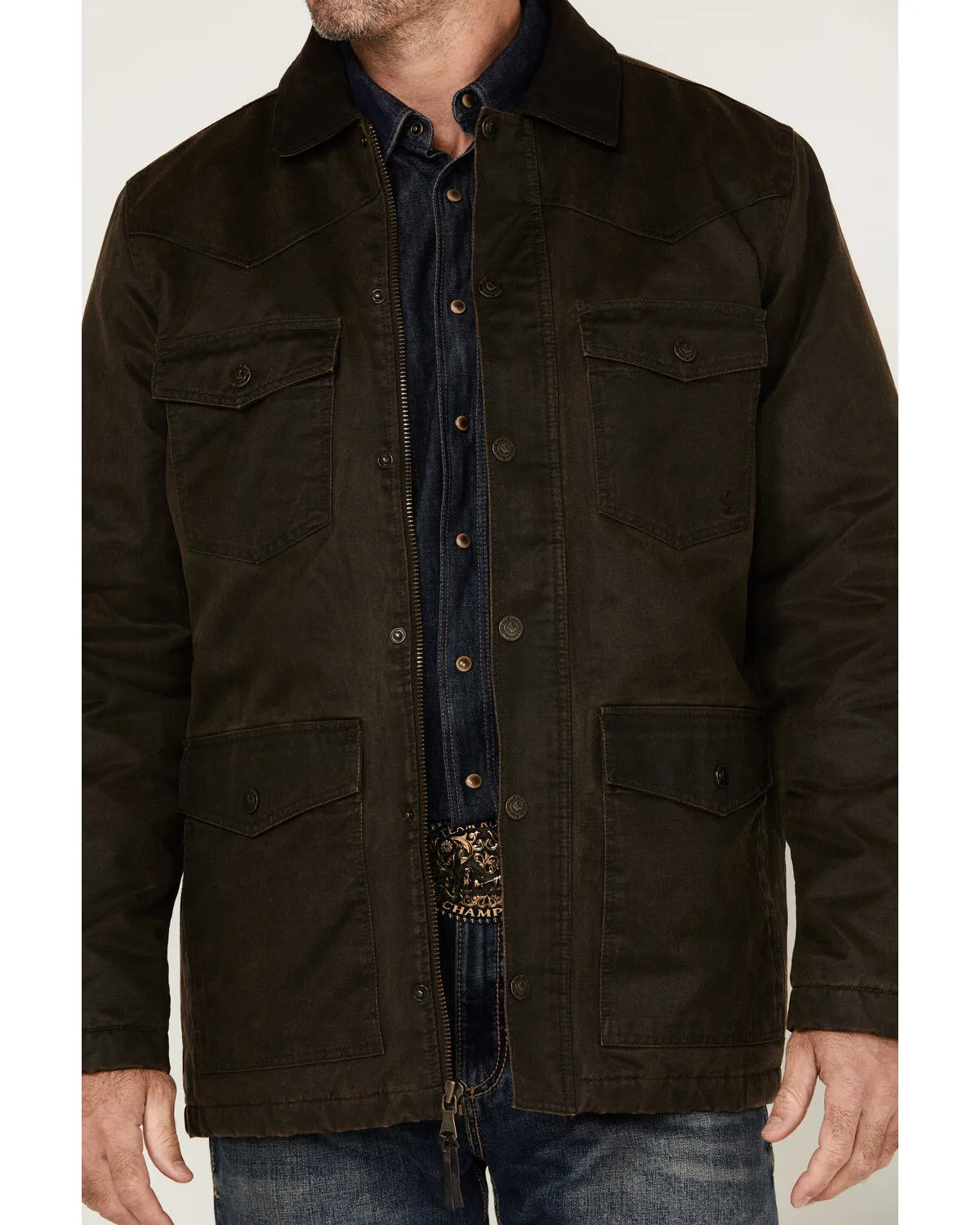 Product Name:  Cody James Men's Road Dust Washed Oil Skin Long Jacket