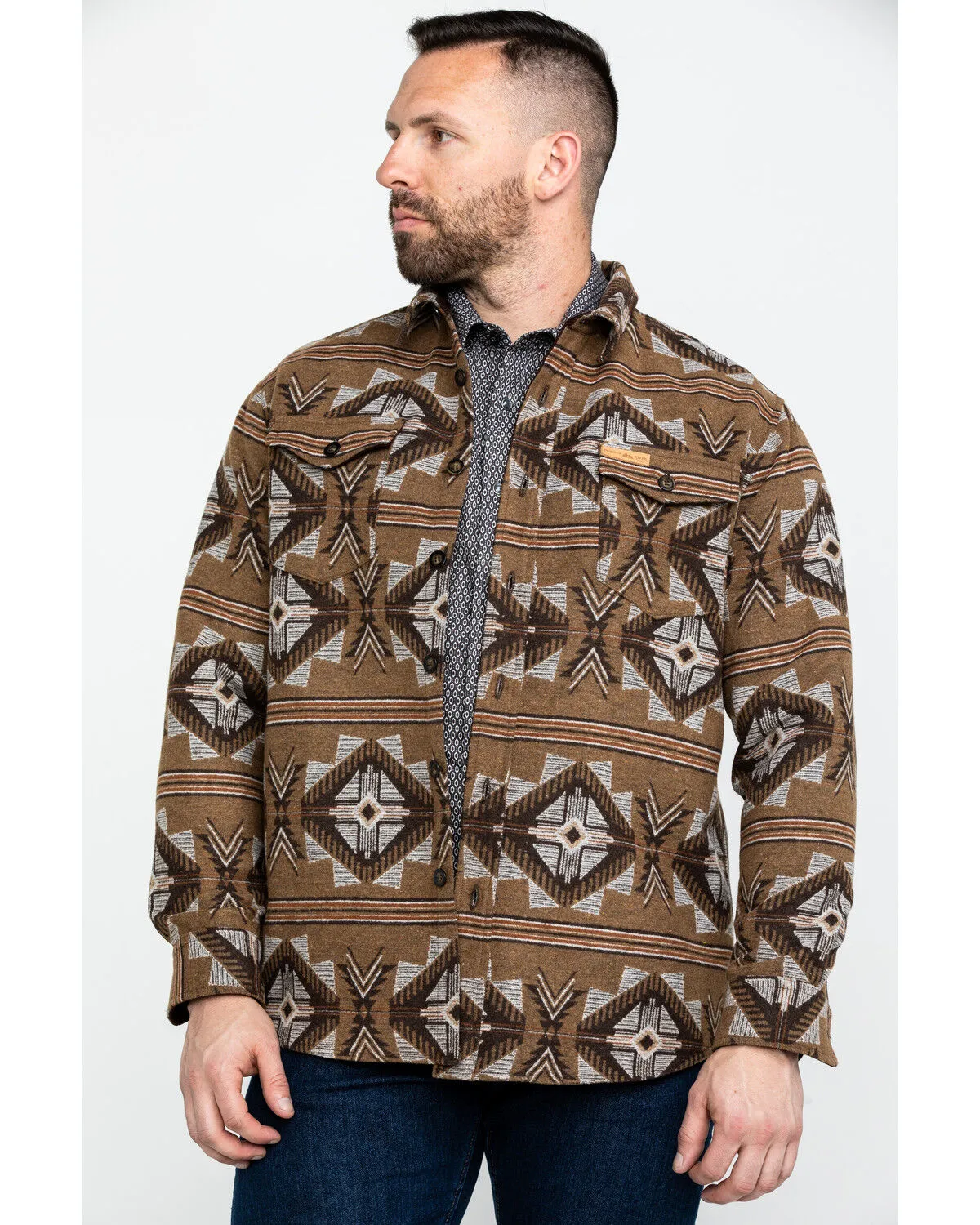 Product Name:  Powder River Outfitters Men's Southwestern Jacquard Shirt Jacket