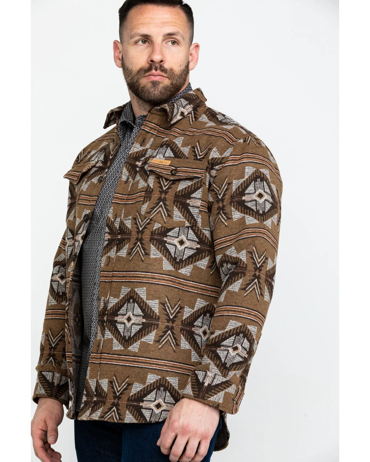 Product Name:  Powder River Outfitters Men's Southwestern Jacquard Shirt Jacket