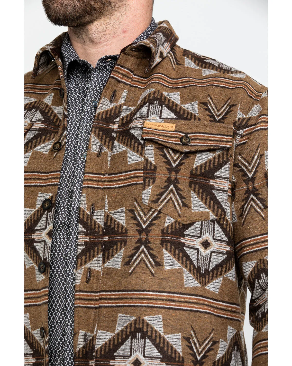 Product Name:  Powder River Outfitters Men's Southwestern Jacquard Shirt Jacket